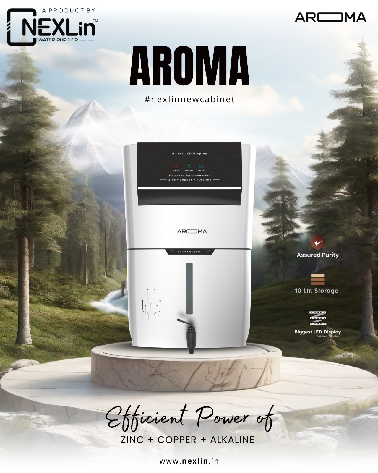 Thumbnail PREMIUM RO WATER PURIFIER AROMA WHITE 3